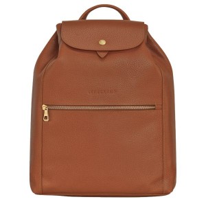 Brown Longchamp Le Foulonne Women's Backpacks | 89631-NVBS