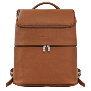 Brown Longchamp Le Foulonne Women's Backpacks | 30478-HJMG