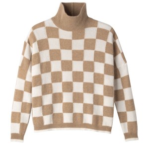 Brown / White Longchamp Knit Women's Sweaters | 80647-QZOX