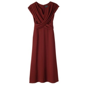 Burgundy Longchamp Crepe Women's Dress | 54067-LDUF