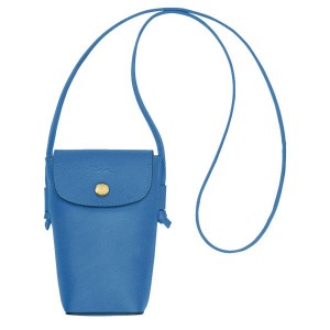 Deep Blue Longchamp Epure With Leather Lace Men's Phone Case | 57103-YKTO