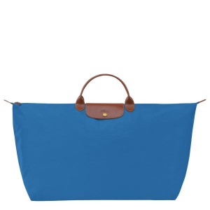 Deep Blue Longchamp Le Pliage Original M Women's Travel Bags | 85362-FGPI