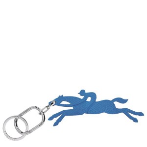 Deep Blue Longchamp Le Pliage Women's Key Rings | 35728-MNFQ