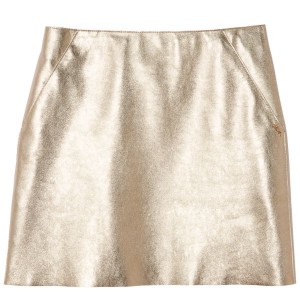 Gold Longchamp Leather Women's Skirts | 10798-KWVZ