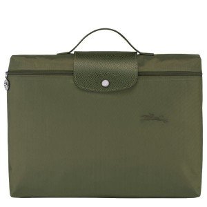 Green Longchamp Le Pliage S Men's Briefcase | 98067-EHCW