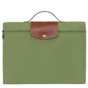 Green / Brown Longchamp Le Pliage Original S Men's Briefcase | 67013-KXIA