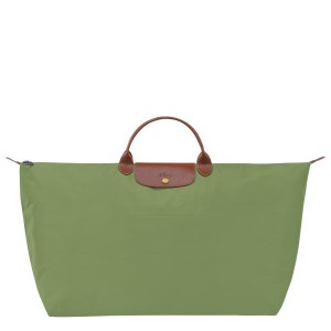 Green / Brown Longchamp Le Pliage Original M Women's Travel Bags | 29401-MYAX