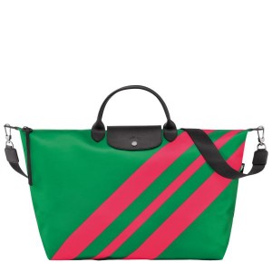 Green / Pink Longchamp Le Pliage Collection S Women's Travel Bags | 32489-RABN