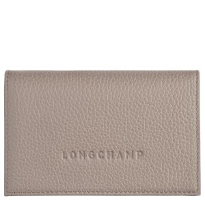 Grey Longchamp Le Foulonne Women's Cardholders | 57640-MVIB