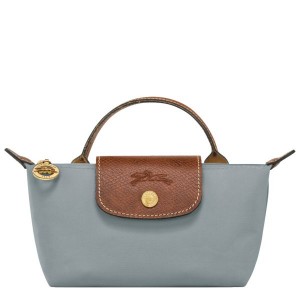 Grey Longchamp Le Pliage Original With Handle Men's Pouches | 31982-ROHI