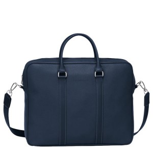 Navy Longchamp Le Foulonne M Men's Briefcase | 27583-USZI