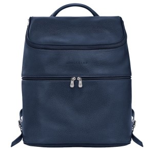 Navy Longchamp Le Foulonne Men's Backpacks | 46587-PDZW