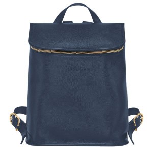 Navy Longchamp Le Foulonne Women's Backpacks | 02468-PQWF