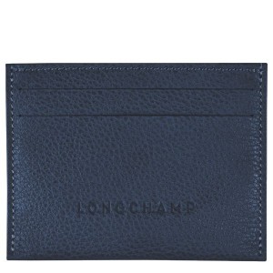 Navy Longchamp Le Foulonne Women's Cardholders | 10654-GFEB