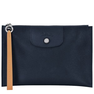 Navy Longchamp Le Pliage City Women's Pouches | 13980-NHYC