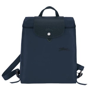 Navy Longchamp Le Pliage M Women's Backpacks | 68531-QZPO