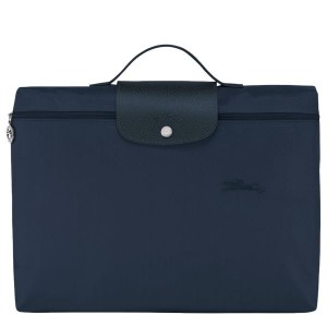 Navy Longchamp Le Pliage S Men's Briefcase | 19658-INZL