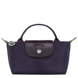 Navy Longchamp Le Pliage With Handle Women's Pouches | 39426-LORT