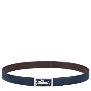 Navy / Burgundy Longchamp Delta Box Men's Belts | 12847-JADH