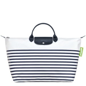 Navy / White Longchamp Le Pliage Collection S Women's Travel Bags | 60954-SBLK