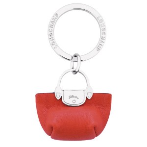 Orange Longchamp Le Pliage Cuir Women's Key Rings | 20985-UVMG