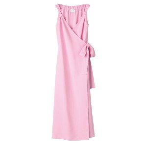 Pink Longchamp Crepe Women's Dress | 68075-PEUT