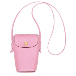 Pink Longchamp Epure With Leather Lace Women's Phone Case | 71834-MERO