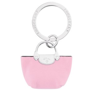 Pink Longchamp Le Pliage Cuir Men's Key Rings | 09536-NEZF