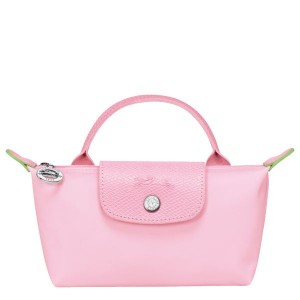 Pink Longchamp Le Pliage With Handle Men's Pouches | 28476-HDYN