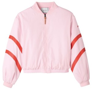 Pink Longchamp Matte Satin Women's Jackets | 61705-JDBO