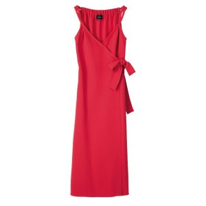 Red Longchamp Crepe Women's Dress | 39508-SUVT