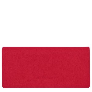 Red Longchamp Le Foulonne Continental Women's Wallets | 72301-JDMH