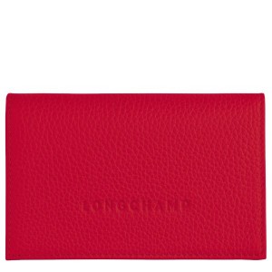 Red Longchamp Le Foulonne Men's Cardholders | 51783-MHCB