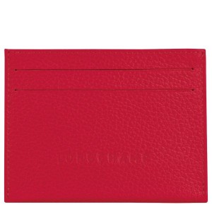 Red Longchamp Le Foulonne Men's Cardholders | 85749-LQRZ