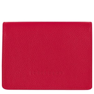 Red Longchamp Le Foulonne Men's Wallets | 23568-LAEW