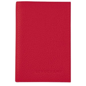 Red Longchamp Le Foulonne Women's Passport Holder | 61839-GBFK