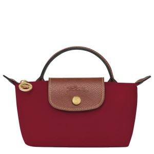 Red Longchamp Le Pliage Original With Handle Women's Pouches | 38054-UOWZ