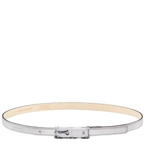 Silver Longchamp Roseau Essential Women's Belts | 83742-JYHI