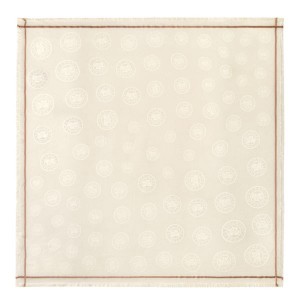 White Longchamp La Medaille Men's Scarf | 27198-OAXW