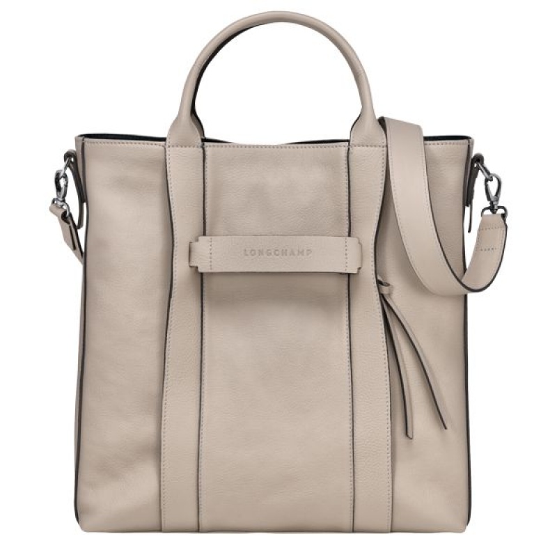 Beige Longchamp 3D L Men's Tote Bags | 35908-ETRC