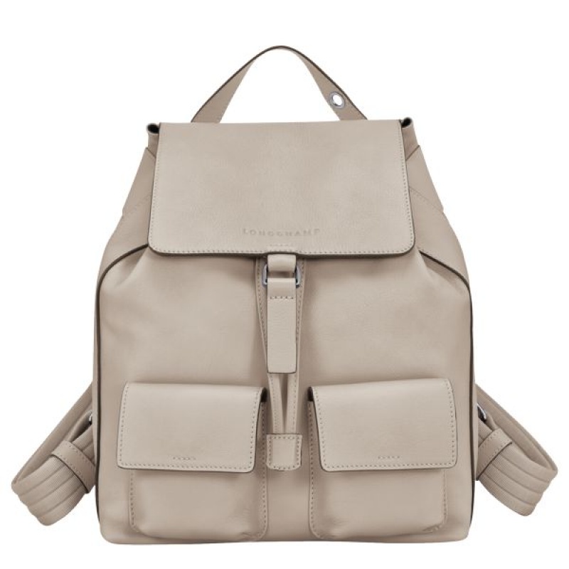 Beige Longchamp 3D S Women's Backpacks | 35617-ABQD