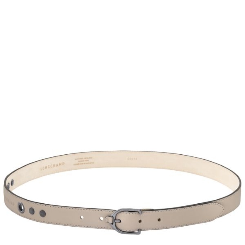 Beige Longchamp 3D Women's Belts | 06319-XQSZ