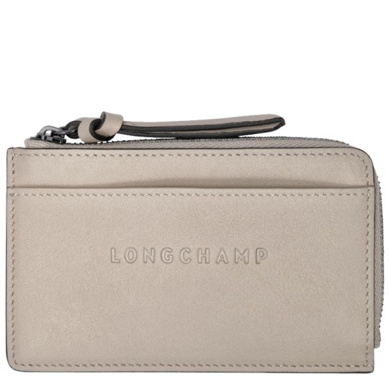 Beige Longchamp 3D Women\'s Cardholders | 10283-ETZL