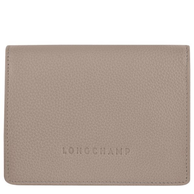 Beige Longchamp Le Foulonne Men's Wallets | 64738-MBIP