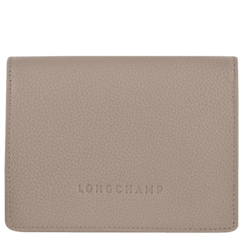 Beige Longchamp Le Foulonne Men\'s Wallets | 64738-MBIP