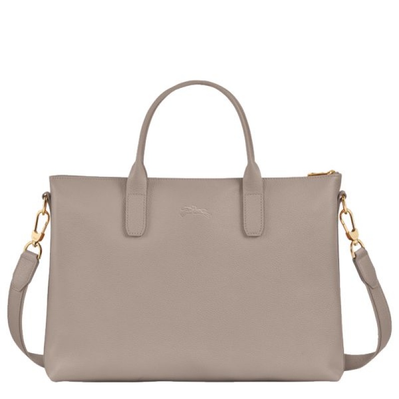 Beige Longchamp Le Foulonne S Men's Briefcase | 24503-JOEA