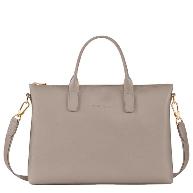 Beige Longchamp Le Foulonne S Women\'s Briefcase | 28576-BZUT