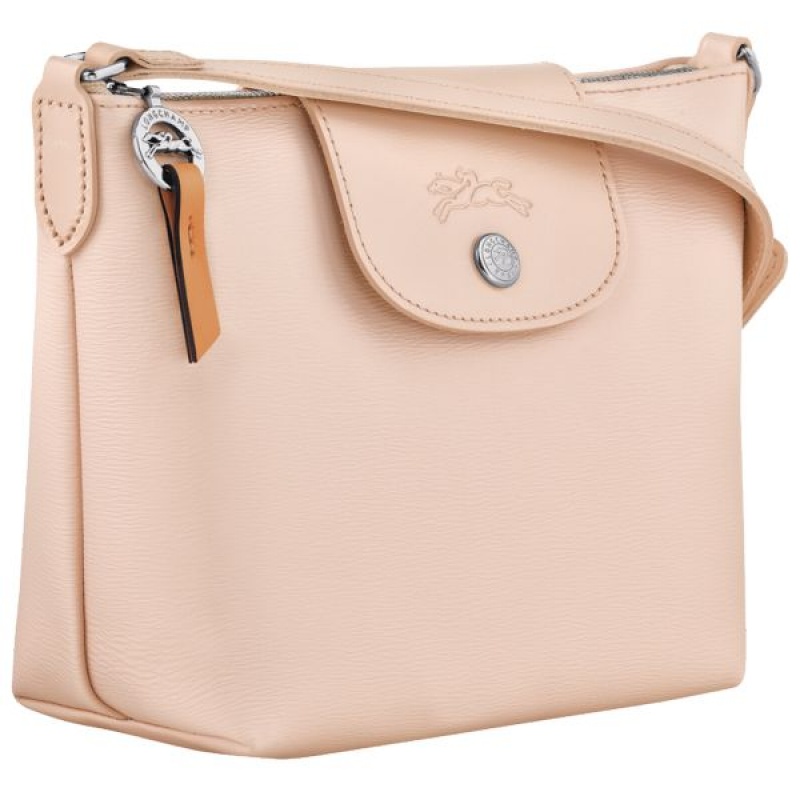 Beige Longchamp Le Pliage City XS Women's Crossbody Bags | 80629-VSMU