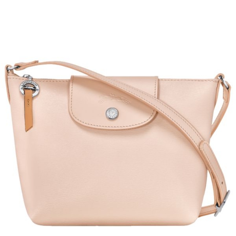 Beige Longchamp Le Pliage City XS Women\'s Crossbody Bags | 80629-VSMU