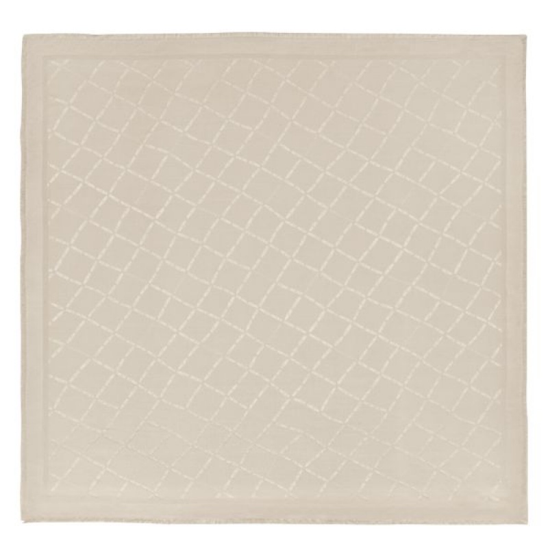 Beige Longchamp Roseau Men's Scarf | 15094-FDJB